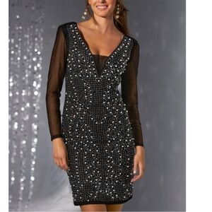 Boston Proper LBD Party Holiday Wedding Guest Midi Bodycon Event Dress Cocktail